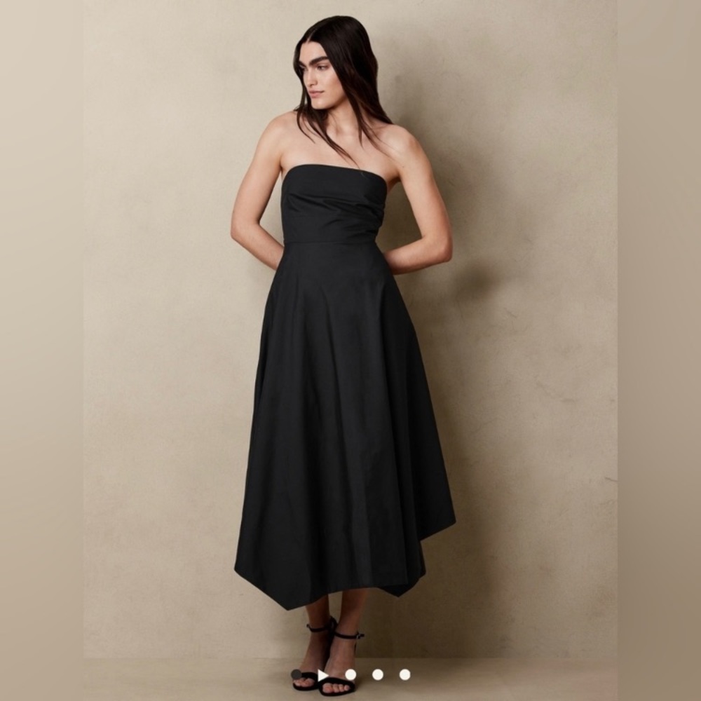 Banana republic asymmetrical midi dress